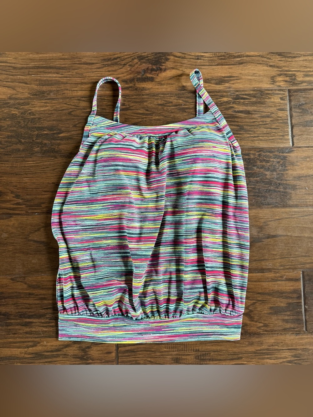 Lands End women’sStriped Multicolor Spaghetti Strap Tank Top size 4